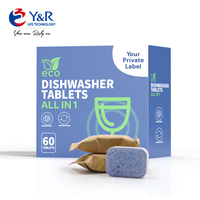 Tablettes de détergent solides jetables tout-en-un pour lave-vaisselle, pour le marché européen