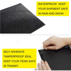 Petit 5x7 6x10 8.5x12 poly bulle mailers enveloppes rembourrées, personnalisé imprimé or noir violet rose expédition enveloppe rembourrage - Product Image 5