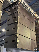 Système Line Array Actif 3 Voies Double 12'' 1200W avec Haut-parleurs Néodyme 75/51/44 cœurs, 102 dB, Boîtier en Contreplaqué pour Grandes Spectacles en Extérieur