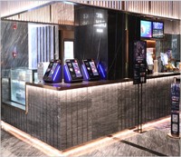 Table de bar en surface solide populaire et nouvelle, comptoir de réception en pierre artificielle