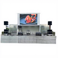 Écrans de camion publicitaires SINOSWAN SR40 LED avec générateur d'énergie pour les magasins de détail et les centres commerciaux, mur vidéo extérieur