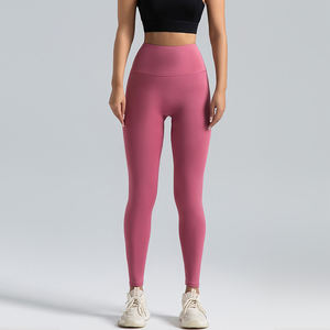 Shorts de Yoga de Cintura Alta, Ajustados, Sin Costuras, para Mujer, de Spandex/Poliéster, Largos, Ligeros, Transpirables, de Secado Rápido, Talla XL, Venta al Por Mayor - Product Image 2