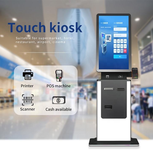 27-inch thông minh khách sạn check-in kiosk màn hình cảm ứng tự phục vụ sân bay POS NFC <span class=keywords><strong>RFID</strong></span> thẻ pha chế Vé máy in kiosk thiết bị đầu cuối - Product Image 3