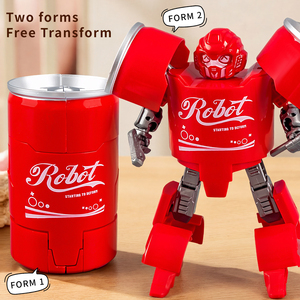 Jouet <span class=keywords><strong>Robot</strong></span> <span class=keywords><strong>Transformable</strong></span> pour Garçon, Jouets Créatifs Transformables, Guerrier Mécanique Transformé, Jouet Puzzle en Forme de Canette de Cola pour Enfants - Product Image 3