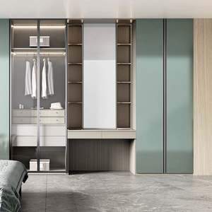 Ensemble de meubles de chambre à coucher de luxe King-Size avec design personnalisable, y compris une armoire et un cadre de lit assortis - Product Image 3