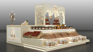Quiosco de exhibición de tuercas de caramelo, <span class=keywords><strong>tienda</strong></span> de dulces, diseño 3D, chocolate, usado en centro comercial - Product Image 4