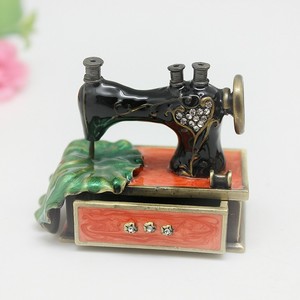 Retro Artistic Enamel <strong>Sewing</strong> Machine Decorative <strong>Box</strong> Ornament National Trend Desktop Small Family Heirloom Wedding Birthday Gift - Product Image 3