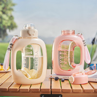 Bouteille d'eau de sport portable grande capacité en promotion – Qualité supérieure, personnalisable, graduée, écologique, avec paille