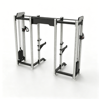 Machine Smith tout-en-un avec système de câbles croisés doubles et pile de poids, cage à squats robuste, équipement de fitness complet pour salle de sport et studio