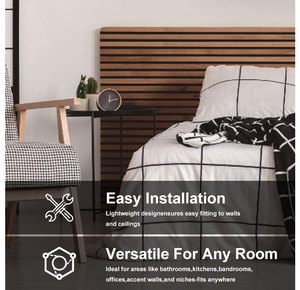 Paneles Acústicos de Madera MDF Ecológicos Personalizados, Paneles Modernos <span class=keywords><strong>Antiruido</strong></span> <span class=keywords><strong>para</strong></span> Aislamiento Acústico de Paredes <span class=keywords><strong>para</strong></span> Sala de Estar, Hotel e Interiores - Product Image 5