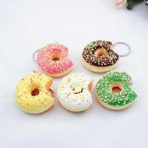 Llavero de Donut de Dibujos Animados, Llaveros de PVC y PU para Coche, Llavero Creativo de Postre, Pequeños Adornos de Comida, Accesorios de Anime - Product Image 5