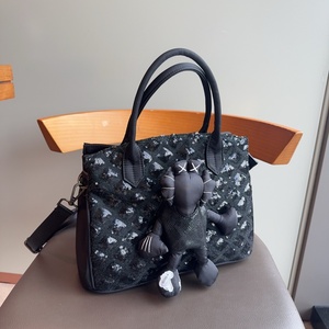 Sac à bandoulière élégant pour femme avec sequins, sac rétro en cuir pour femme, grande capacité, sac de voyage bandoulière pour poupée - Product Image 4