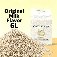 Litière pour chat au tofu et thé vert 2kg, agglomération rapide, forte absorption d'eau, faible poussière, vente en gros directe usine
