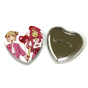 無料サンプルデザイン ブローチブランク アニメバッジピン ゴールドハートボタンピン カスタムロゴ バッジボタン用 - Product Image 6
