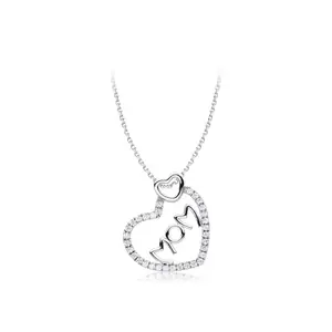 Keiyue Sterling Silver Jewelry Pendants Charms Jewelry Making Heart Pendant Fashion Jewelry Necklaces For Women