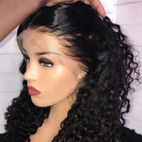 Peluca de Cabello Remy con Encaje Frontal Transparente HD 13x4, Ondulado Profundo Suelto, 30 Pulgadas, Sin Pegamento, con Baby Hair, para Mujer, Cabello Indio Rizado