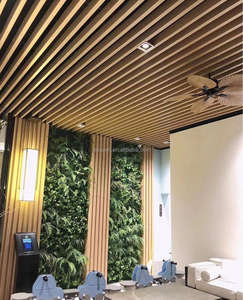 Colonne carrée en bois WPC écologique <span class=keywords><strong>cloison</strong></span> de salon poutre grille écran plafond carré bois matériel entrée - Product Image 4