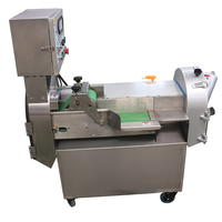 Commerciële Tweekoppige Snijmachine Hakselaar Shredder Snijder Voor Wortels Bladachtige Tomaten Fruit Groenten Slice Cutter Motor