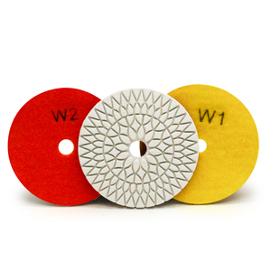 Tampon de polissage diamanté flexible Premium Sunflower pour le travail de la pierre W1 W2 W3, pour le polissage du granit et du marbre à l'eau - Product Image 1