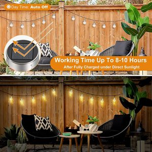 Solar Glass Ball Pendant <b>Light</b> 4 Pack Crackled LED Outdoor Garden Decorative <b>Light</b> <b>String</b> Courtyard Lighting - Product Image 4
