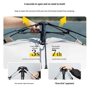 Tente pyramidale pop-up YYD pour <span class=keywords><strong>2</strong></span> à 4 personnes |   Protection UV argentée |   Revêtement de sol imperméable 3000 mm |   Lampe légère <span class=keywords><strong>2</strong></span>,8 kg/4 kg pour le camping et la randonnée - Product Image 3