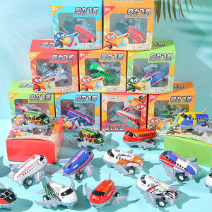 Karikatür çocuk kutusu ambalaj geri çekin uçak modeli DIY oyuncak hediye ödül toptan sürtünme oyuncak araç uçak - Product Image 5