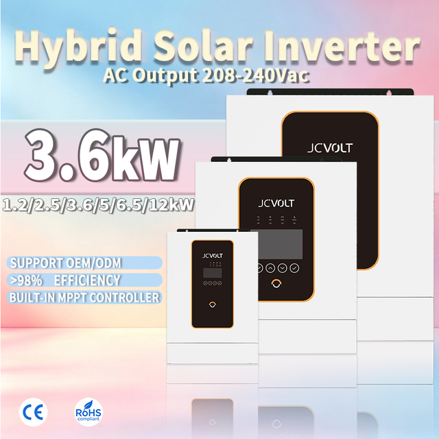 2026 AC AC Dual Output Smart Hybrid Grid Solar Inverter LCD Display High Frequency CE Certified Pure Sine Wave High Efficiency