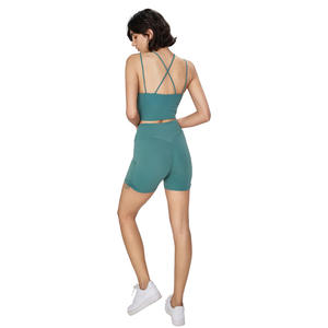 Soutien-gorge de yoga sans couture pour femme Under <span class=keywords><strong>Lulu</strong></span> Custom Nude Feel, maintien élevé, fines bretelles, effet deux pièces, dos nu - Product Image 3