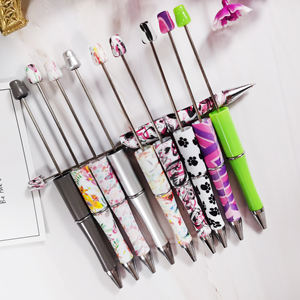 Nuevo diseño Charms personalizado colorido plástico transferencia diseñador cuentas impresas Beadable bolígrafos para bolígrafos - Product Image 3