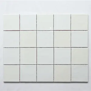 Chinese cheap price 10 x 10 cm white color ceramic subway tiles for bathroom kitchen decoration