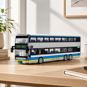 Serie de Bloques de Construcción de Autobuses de Dos Pisos para Importadores, Juguetes de Transporte Interurbano, Tiendas de Juguetes y Juguetes con Empaque Personalizado - Product Image 6