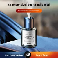 Diffuseur d'air de voiture intelligent à parfum léger longue durée, rechargeable, en verre moderne haut de gamme, à la lavande