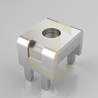 Borne de soudage en laiton étamé cuivre, épaisseur 1,0 mm, 10x8x9,2, borne PCB, vis M3M4, 4P, estampage, alimentation électrique