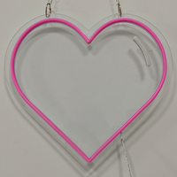 Lumières néon LED en forme de petit cœur, alimentées par USB, à fixer au mur, pour la publicité, la décoration, les anniversaires, les parcs, les voitures, les hôpitaux, avec télécommande