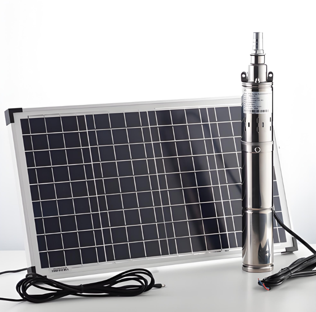Solar Powered DC Motor 48V Non Battery Submersible Screw Pump 1.5-inch Deep Well Water Pump