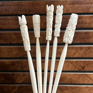 กิ๊บติดผมตกแต่งทำจากเขาควายรูปดอกไม้เป็นมิตรต่อสิ่งแวดล้อม - Product Image 1