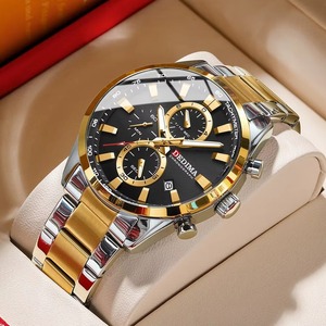 Multi-Function 3 Sub-dials 6 Hands Men's Quartz <b>Watch</b> 44mm Calendar Display Stainless Steel Band Waterproof Casual Sports <b>Watch</b> - Product Image 4