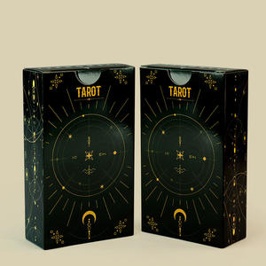 Cartas de <span class=keywords><strong>Tarot</strong></span> con Impresión Personalizada y Estampado en Negro y Dorado en Caja Premium para un Juego Completo de Cartas de <span class=keywords><strong>Tarot</strong></span> y Guía - Product Image 2