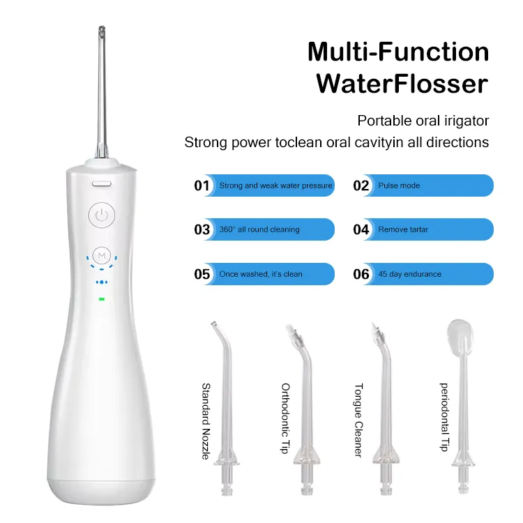 Getto d'acqua dentale uso domestico Mini viaggio portatile H2ofloss acqua Flosser denti pulizia Cordless acqua avanzata Flosser Oem