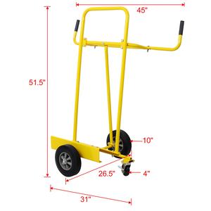 750LBS empat roda Drywall Dolly Cart Manual tangan truk 340 kg Panel Dolly Cart Transport untuk penggunaan rumah - Product Image 3