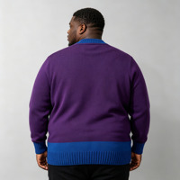 Cardigans en tricot surdimensionnés unisexes personnalisés pour hommes, broderie, manches longues, col rond, boutons