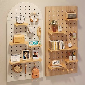 Étagère de rangement murale en bois à plusieurs niveaux réglable - Affichage moderne pour la maison pour la cuisine et le salon Grande capacité et durable - Product Image 1