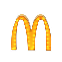 Lampe magnétique LED pour réfrigérateur McDonald's M Light & Night Light avec commande tactile, fonctionne sur piles, design moderne pour chambre à coucher