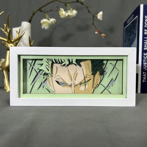 Plus de 140 Styes Nami Zoro Vente en gros Boîte à lumière LED Anime Paper Carving Lamp RGB Change Color Goku Boîte à lumière LED Cadeau d'extérieur - Product Image 5
