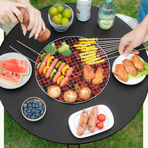 <span class=keywords><strong>Brasero</strong></span> multifonctionnel Camping <span class=keywords><strong>Table</strong></span> pliante Split Cooking Pit BBQ Heating Stove - Product Image 3