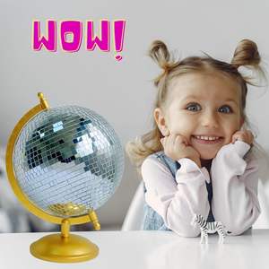 Bola <span class=keywords><strong>de</strong></span> discoteca globo decoración del hogar estatuas escultura <span class=keywords><strong>de</strong></span> Arte <span class=keywords><strong>de</strong></span> mesa clásica con Base <span class=keywords><strong>de</strong></span> Metal Discoball único occidental moderno decorativo - Product Image 2