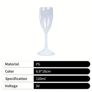 Coupe à champagne personnalisée de luxe avec éclairage LED créatif pour réception de mariage - Product Image 3