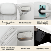 Fauteuil de massage intelligent 2026 avec pétrissage, chauffage, airbag, Bluetooth, recharge sans fil et support de téléphone, inclinable pour salon et usage domestique