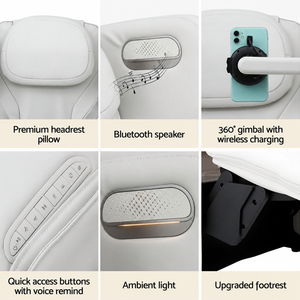 Silló<span class=keywords><strong>n</strong></span> de Masaje 2026 con Calor, Amasamiento Inteligente, Airbag, Bluetooth, Carga Inalámbrica, Soporte para Teléfono, Reclinable para Sala de Estar y Uso Doméstico - Product Image 3