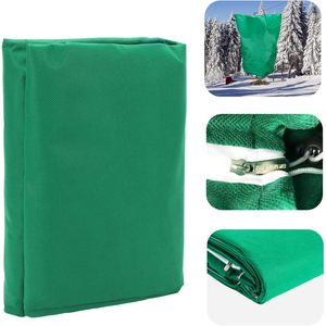 Magnifique housse de protection contre le gel pour plantes, en tissu non tissé vert, avec fermeture éclair et cordon de serrage, pour une utilisation en jardin par temps froid - Product Image 1